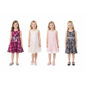 4 Little Girls Dress Summer Party Church Dresses Sleeveless YOUTH GIRL Small